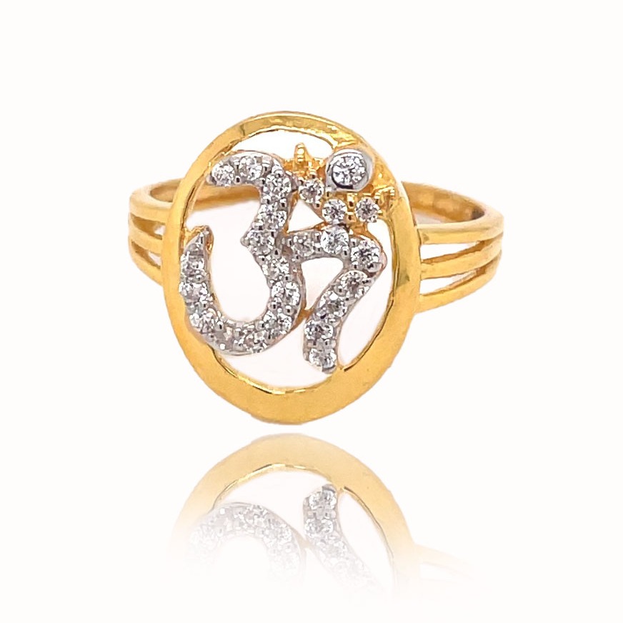 Om religion gold ring