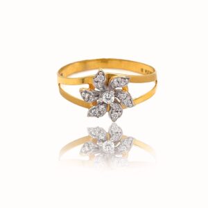 Floral gold ring