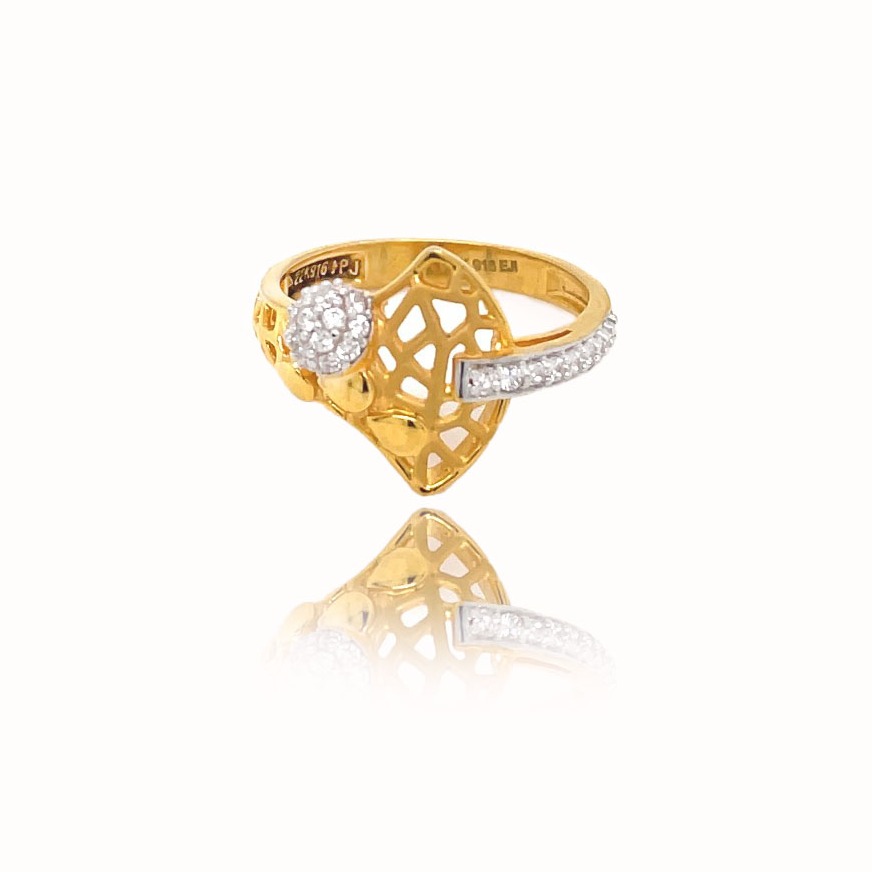 Heart shape 22k gold ring