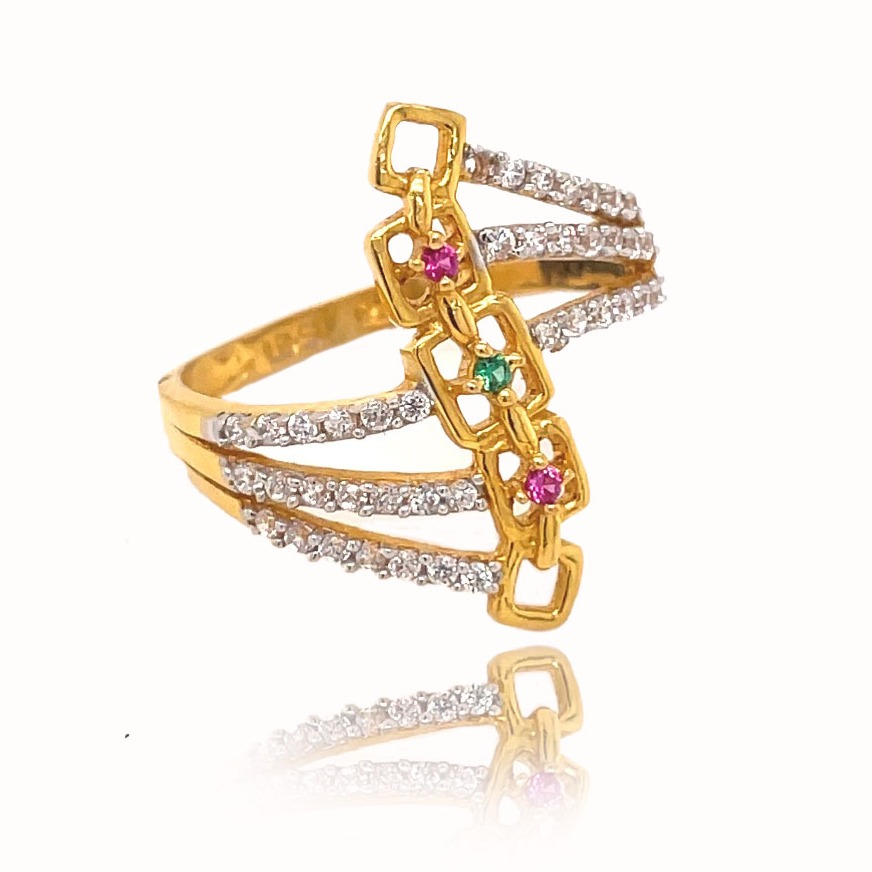 Gold unique design ring