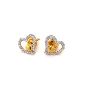 Little hearts stud earring