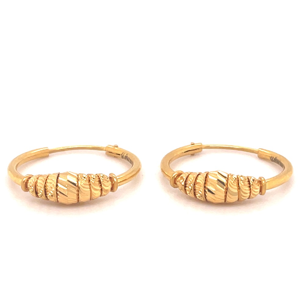Striking hoop earring