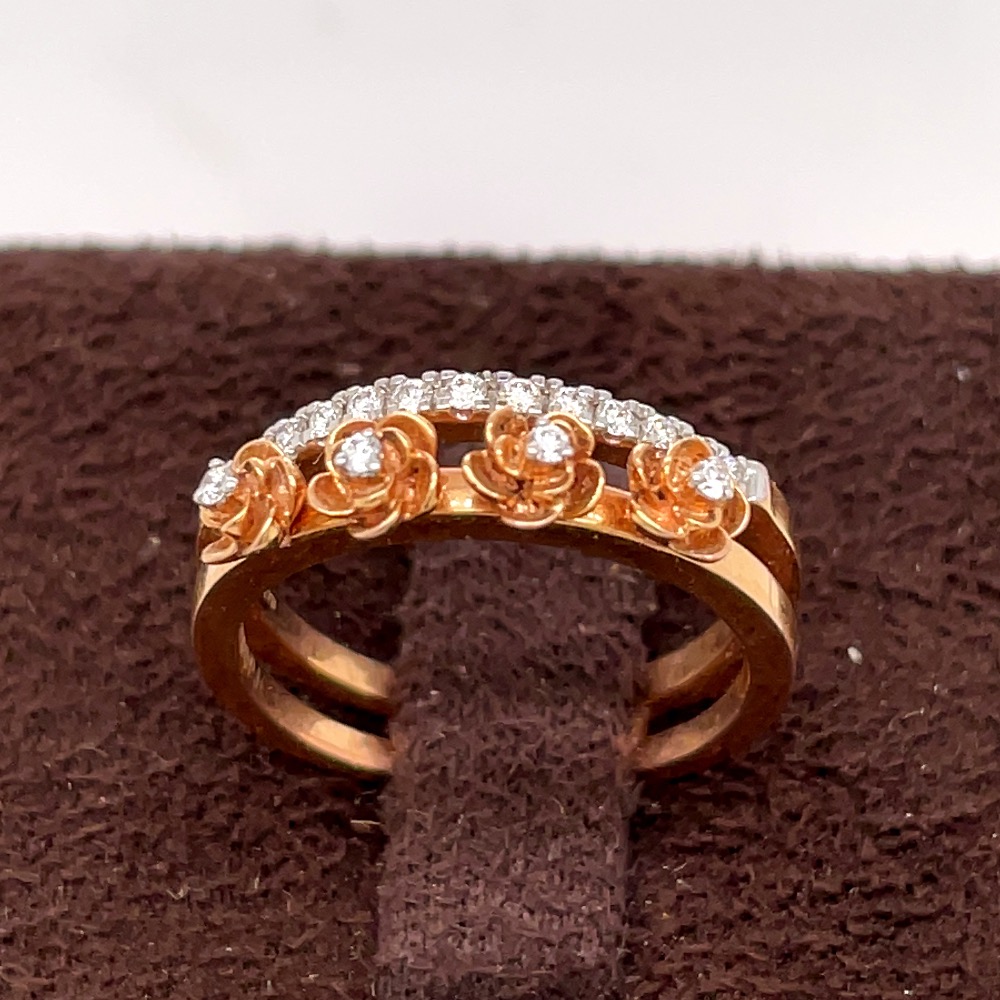 Blooming flowers diamond band