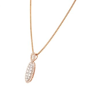 Long oval diamond pendant