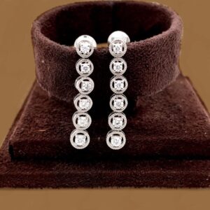 Circle chain earrings