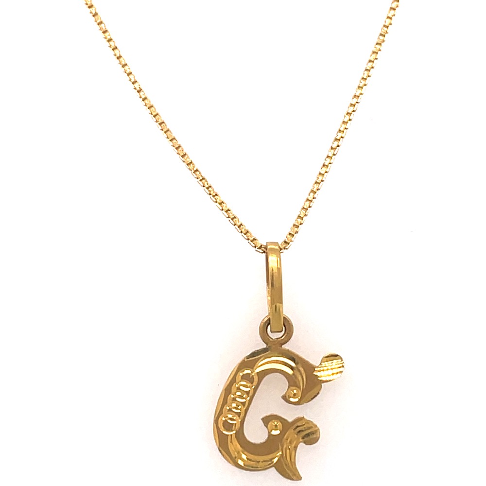 "g" letter pendant