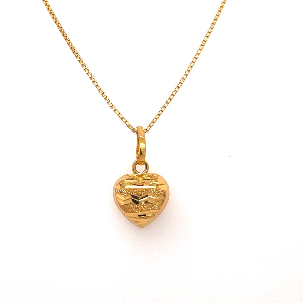 Heart shaped gold pendant - Image 2