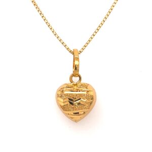 Heart shaped gold pendant