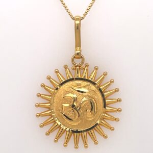 The om - sun shaped pendant