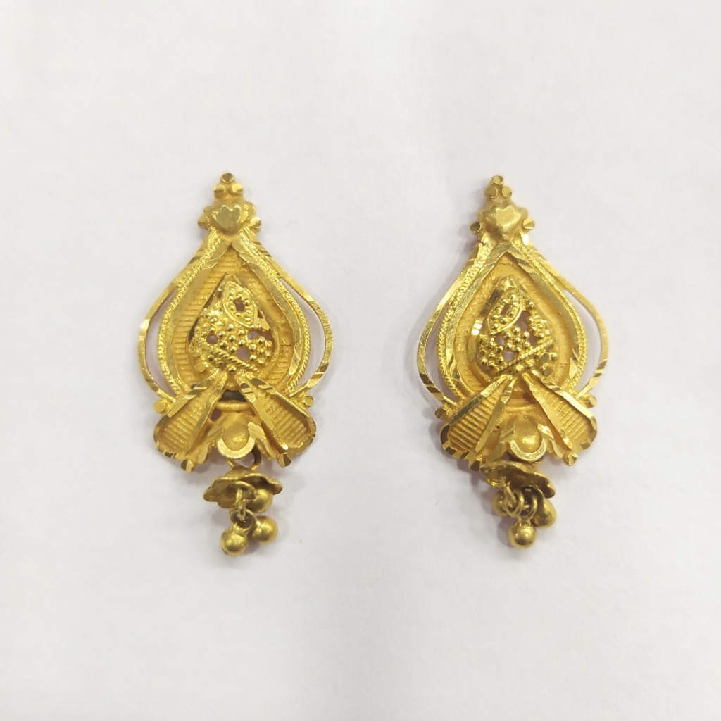 22K GOLD FANCY LADIES EARRINGS