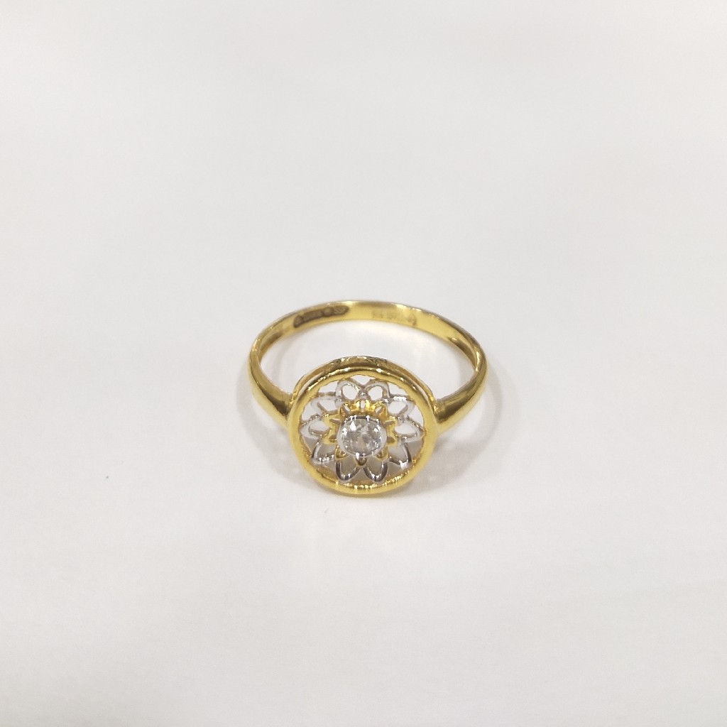 916 HM CERTIFIED GOLD ANTIQUE DESIGN  DIAMOND LADIES  RING