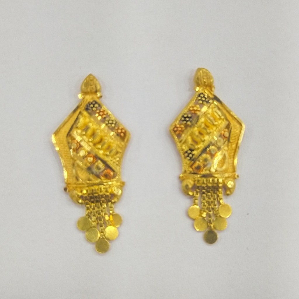 22k gold fancy ladies earrings