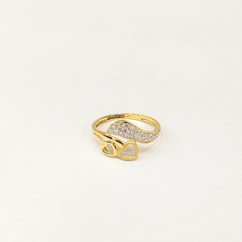 916 HM CERTIFIED GOLD FANCY HEART DESIGN LADIES DIAMOND RING