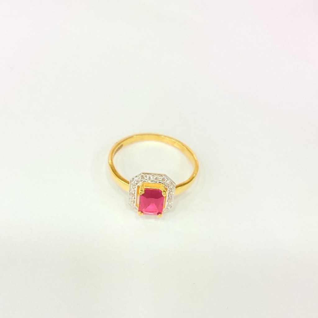 916 HM CERTIFIED GOLD FANCY RED DIAMOND LADIES RING