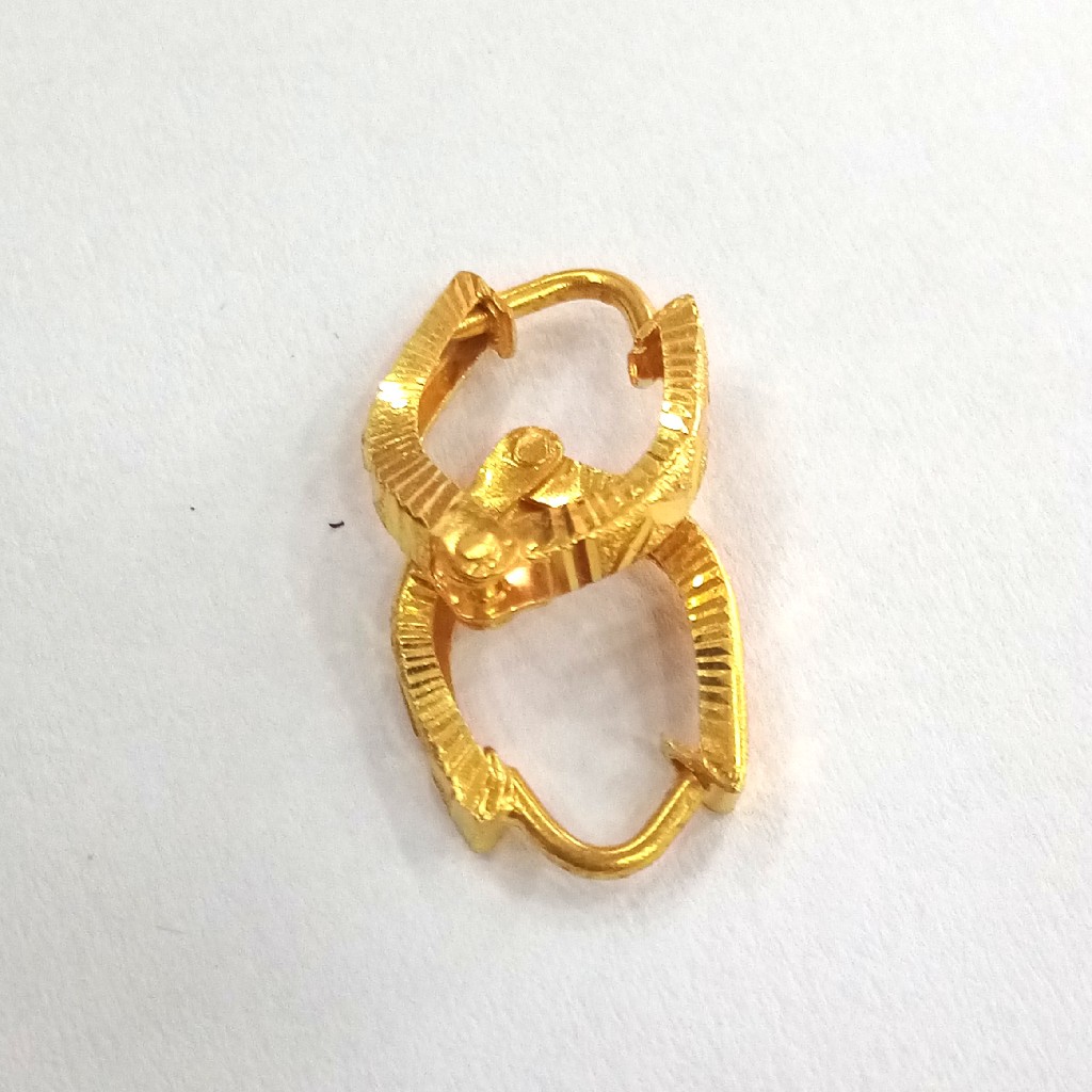 22k gold fancy diamond ladies bali