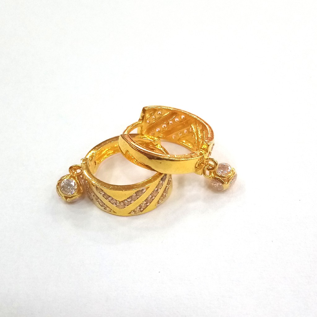 18k gold certified diamond ladies bali