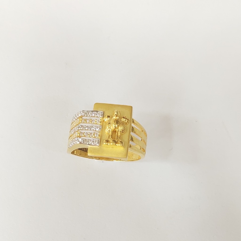 916 HM CERTIFIED GOLD ASHOK SATMB DESIGN GENT'S RING