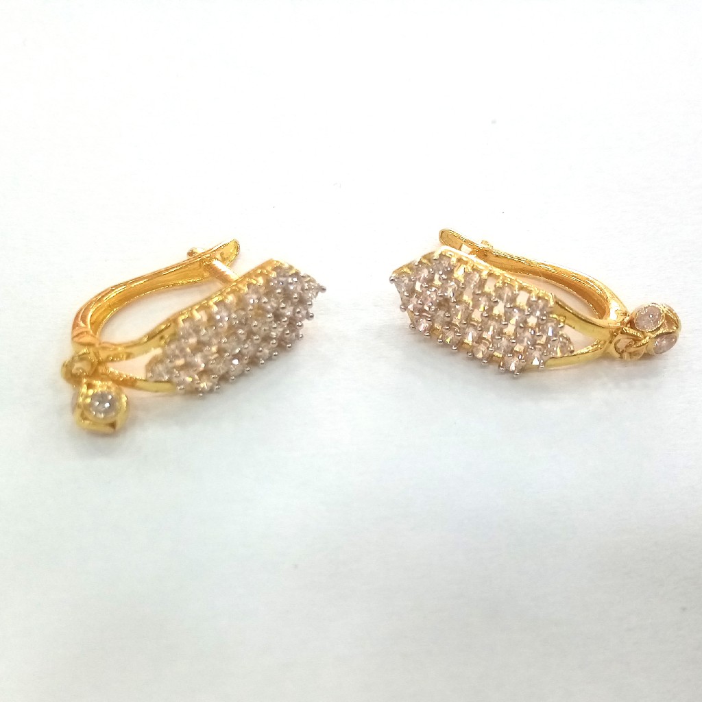 18k gold certified diamond ladies bali
