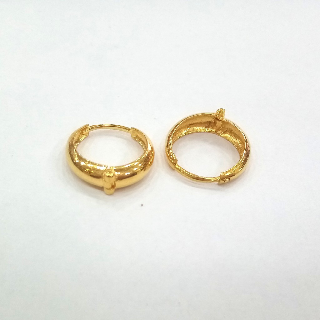 22k gold plain ladies bali