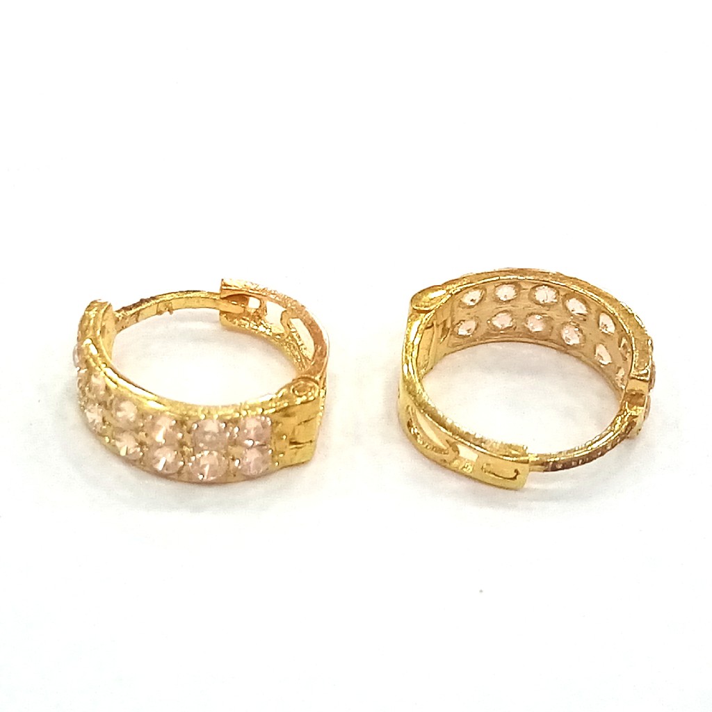 22kt Gold fancy diamond ladies bali