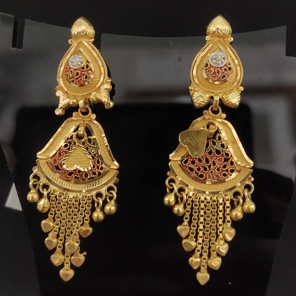 22Kt Gold Fancy design women's Earrings