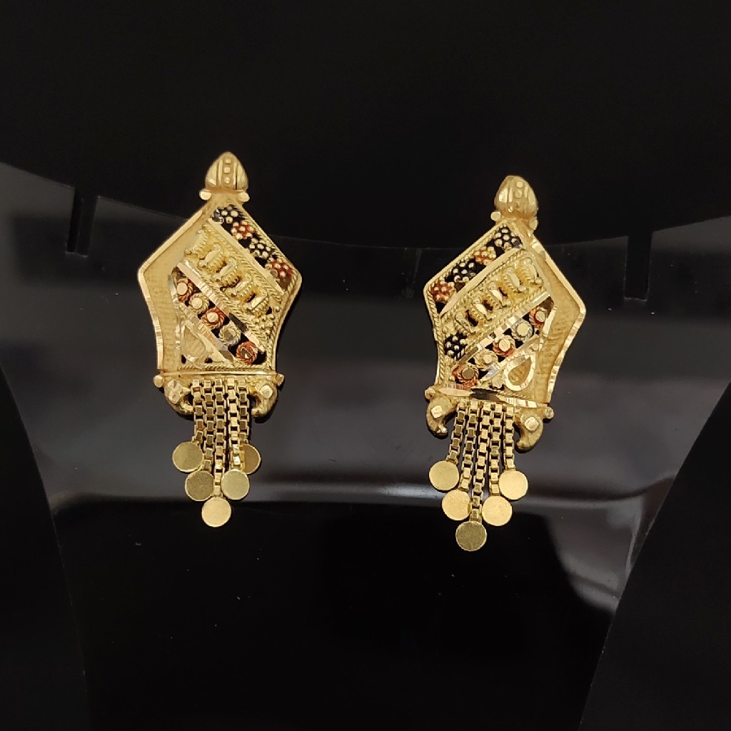 22KT Gold Fancy design women's earrings