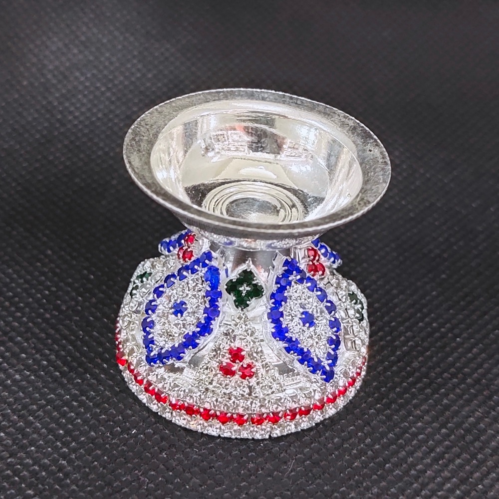 925 silver colorful Stone diya ssp-d002