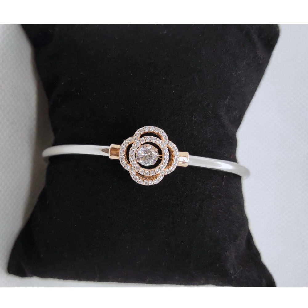 Silver bracelet flower design ssp-b001