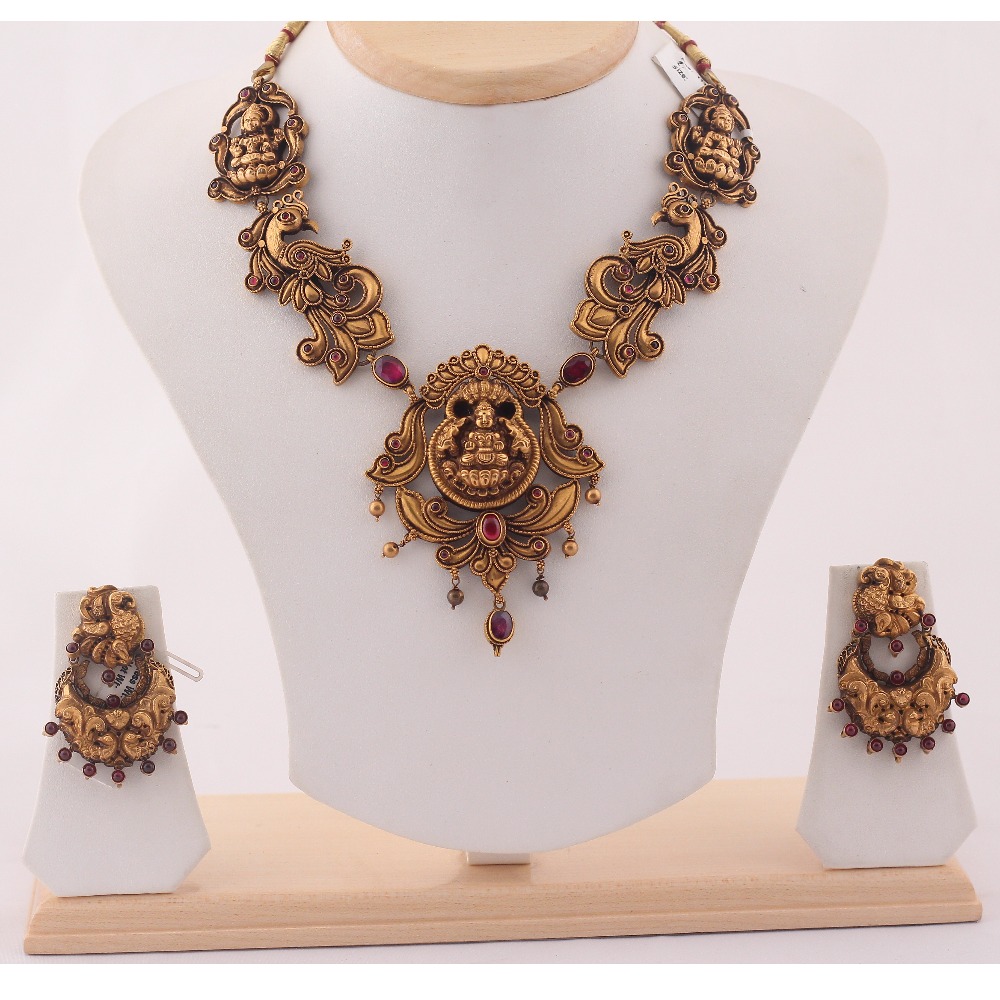22KT gold Temple Charming Necklace set