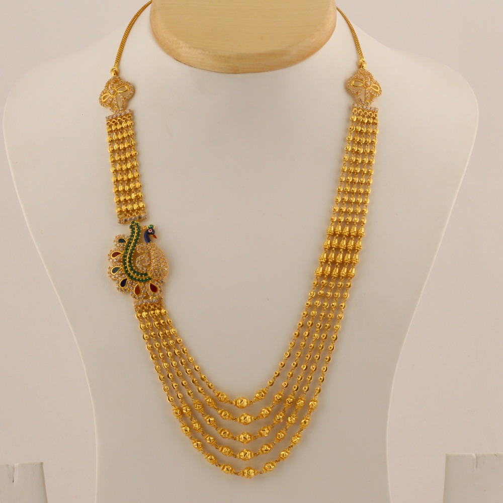 916 Peacock Gold Mala