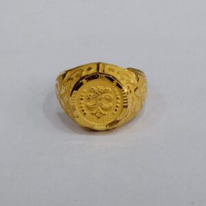 916 Gold Om Design Gents Ring