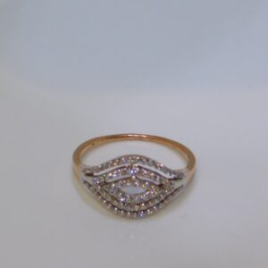 18K gold diamond ring  agj-lr-238