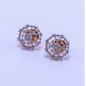 18k  gold diamond earring tops agj-er-180