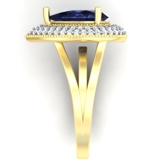 Yellow gold 18KT vVS1 Diamond Ring