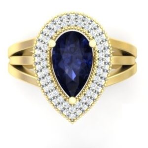 Yellow gold 18KT vVS1 Diamond Ring