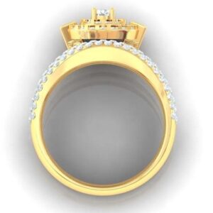 yellow Gold 14kt Moissanite diamond ring
