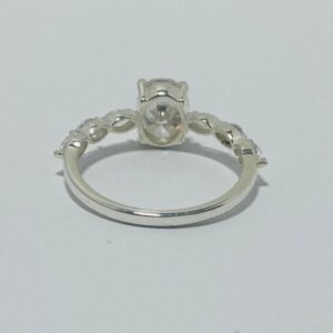 Moissonite DIAMOND LADIES RING Silver 925
