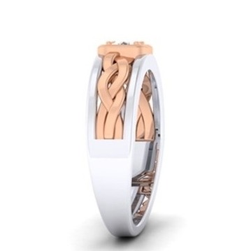 WHITEGOLD AND ROSE GOLD RING