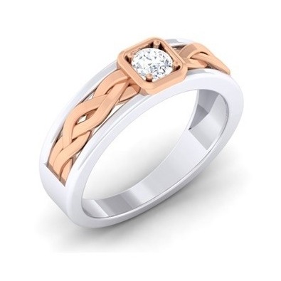 WHITEGOLD AND ROSE GOLD RING