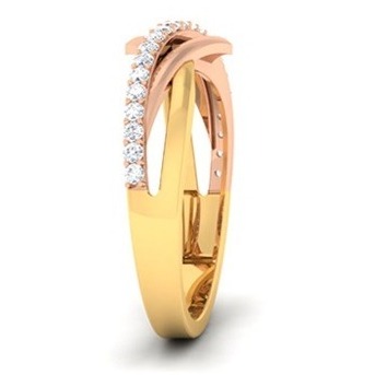 dIAMOND RING ROSE AND YELLOW GOLD