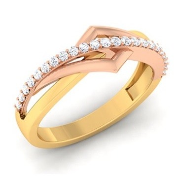 dIAMOND RING ROSE AND YELLOW GOLD