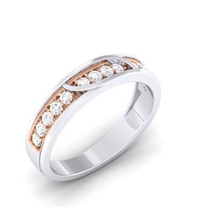 Diamond Ring white gold and Rose gold platted