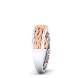 Diamond Ring Rose Gold and White gold platted