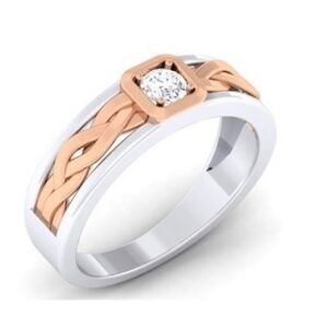 Diamond Ring Rose Gold and White gold platted