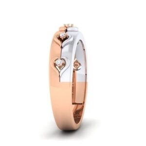 diamond ring silver and Rose Gold Platted