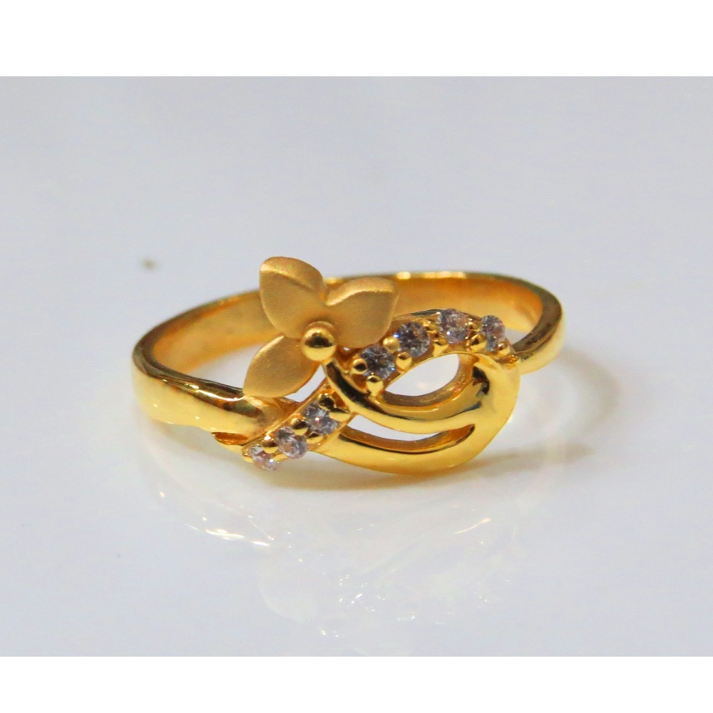 22kt Gold Cz Casting Ladies Ring