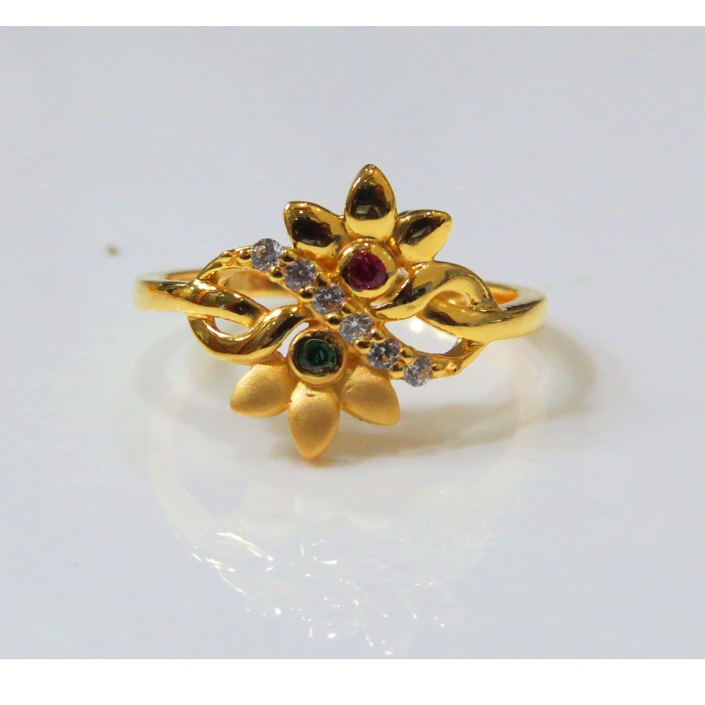 22kt Gold Cz Casting Ladies Ring
