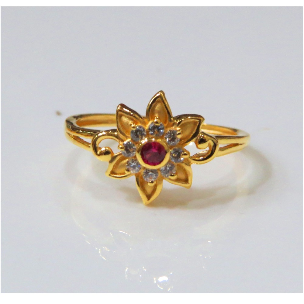 22kt Gold Cz Casting Ladies Ring