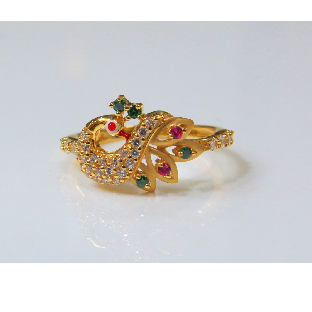 22kt gold cz casting ladies ring