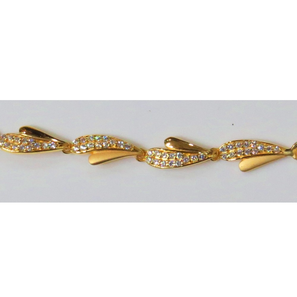 22kt Gold Cz Casting Ladies Bracelet